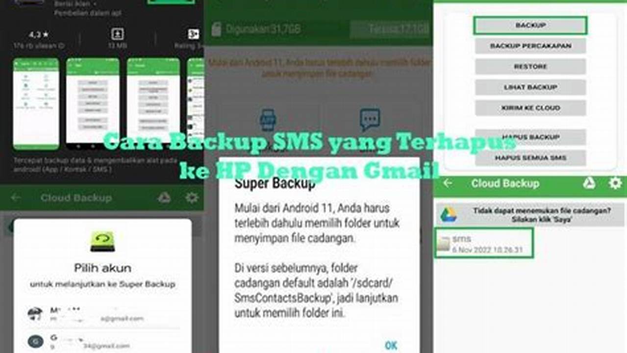 Cara Mudah Backup SMS yang Terhapus ke HP Dengan Gmail