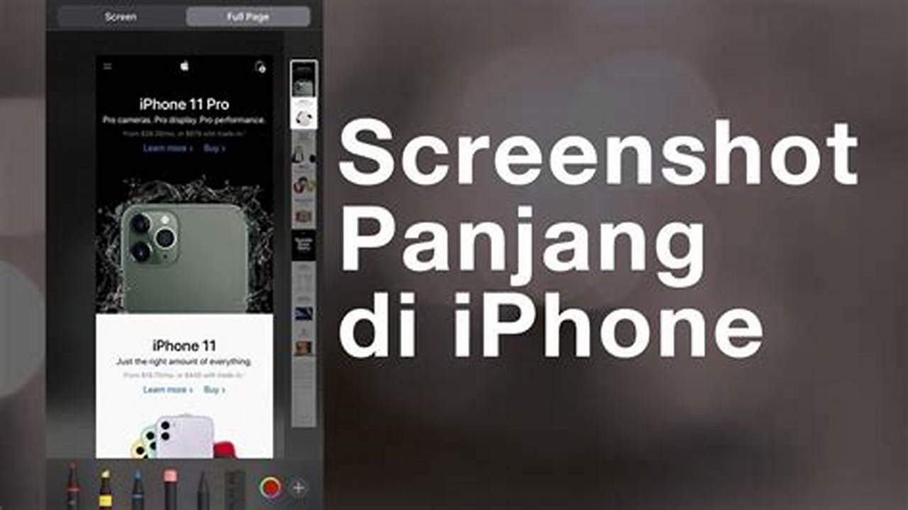 Cara Membuat Screenshot Panjang di iPhone
