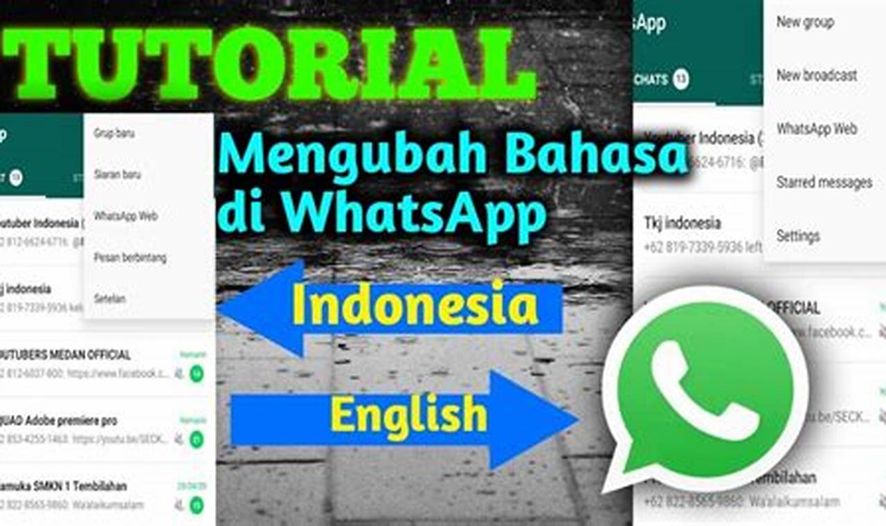 Cara Mengubah Bahasa WhatsApp