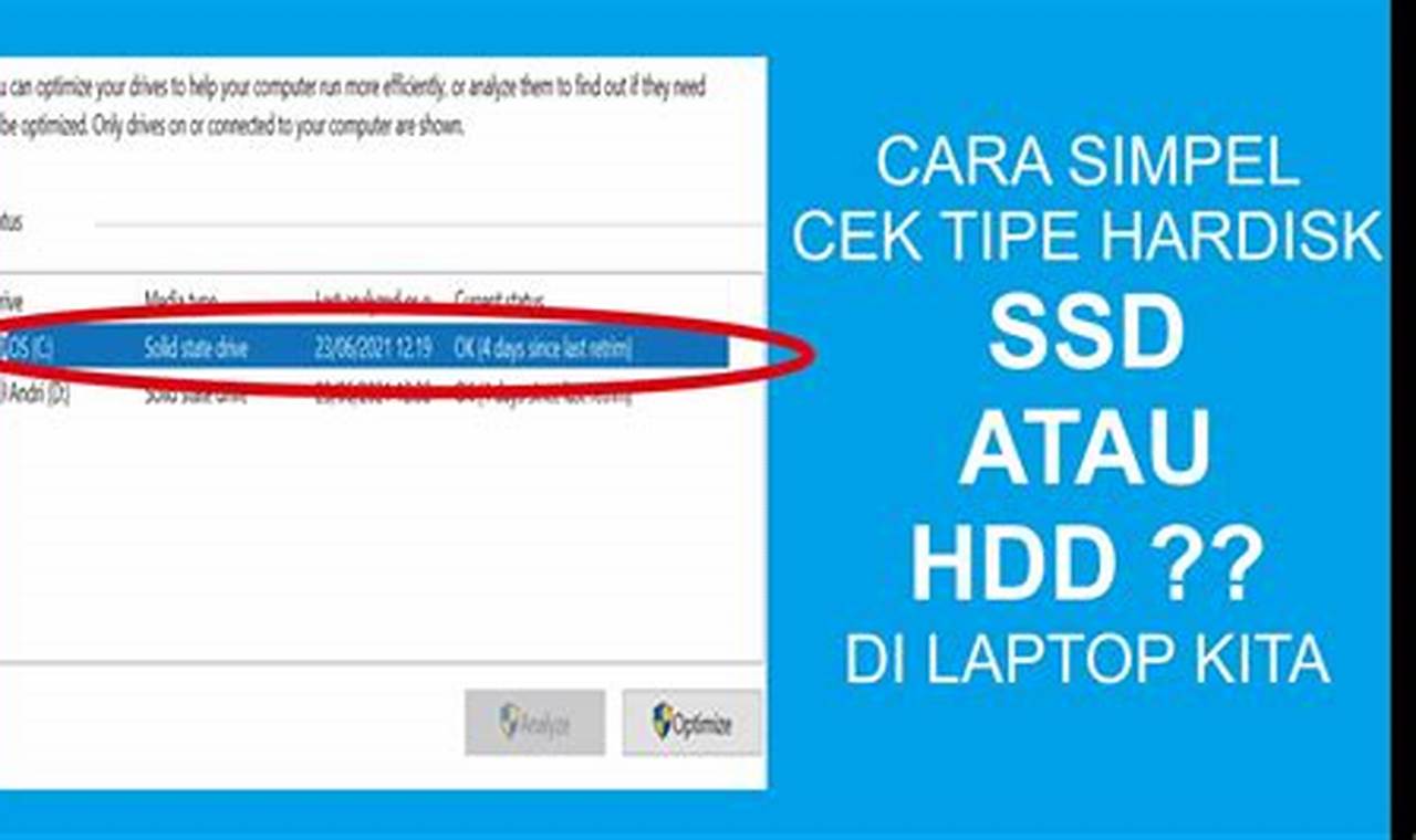 Panduan Lengkap Cara Cek Hardisk Laptop SSD atau HDD