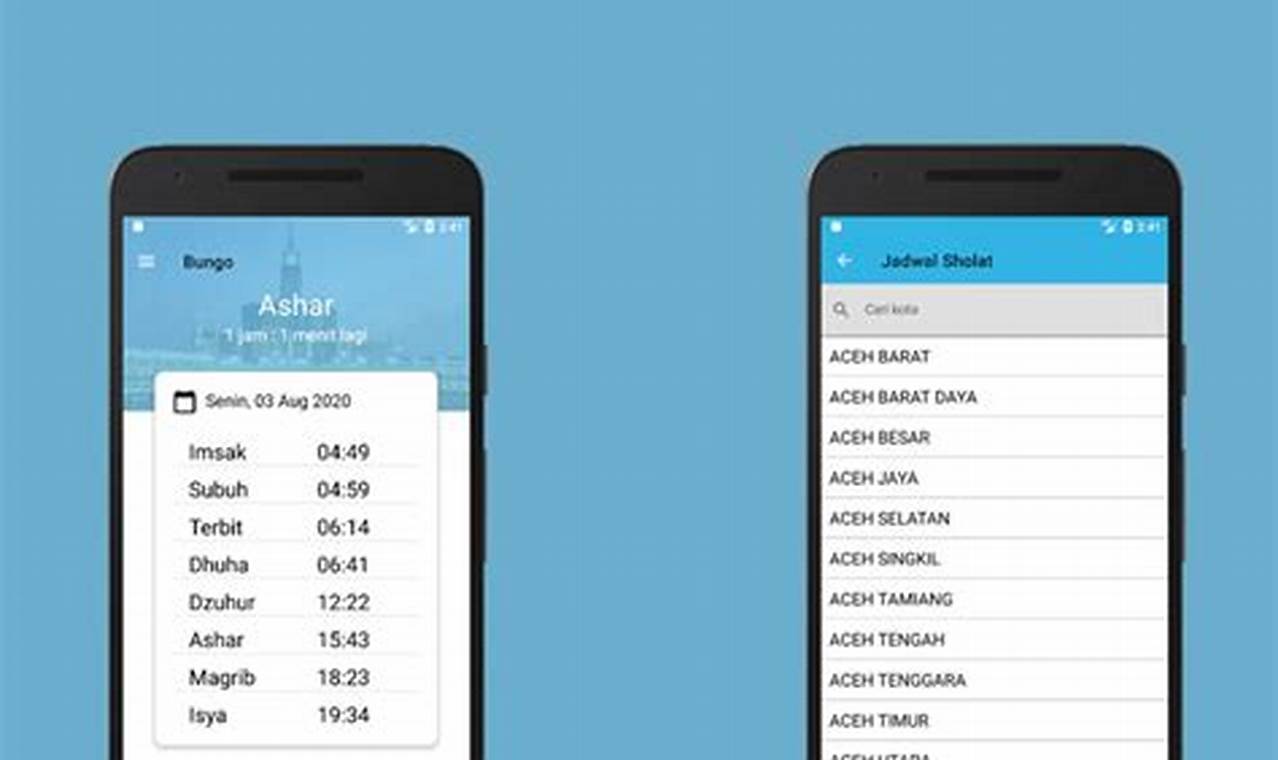 Aplikasi Jadwal Sholat Android