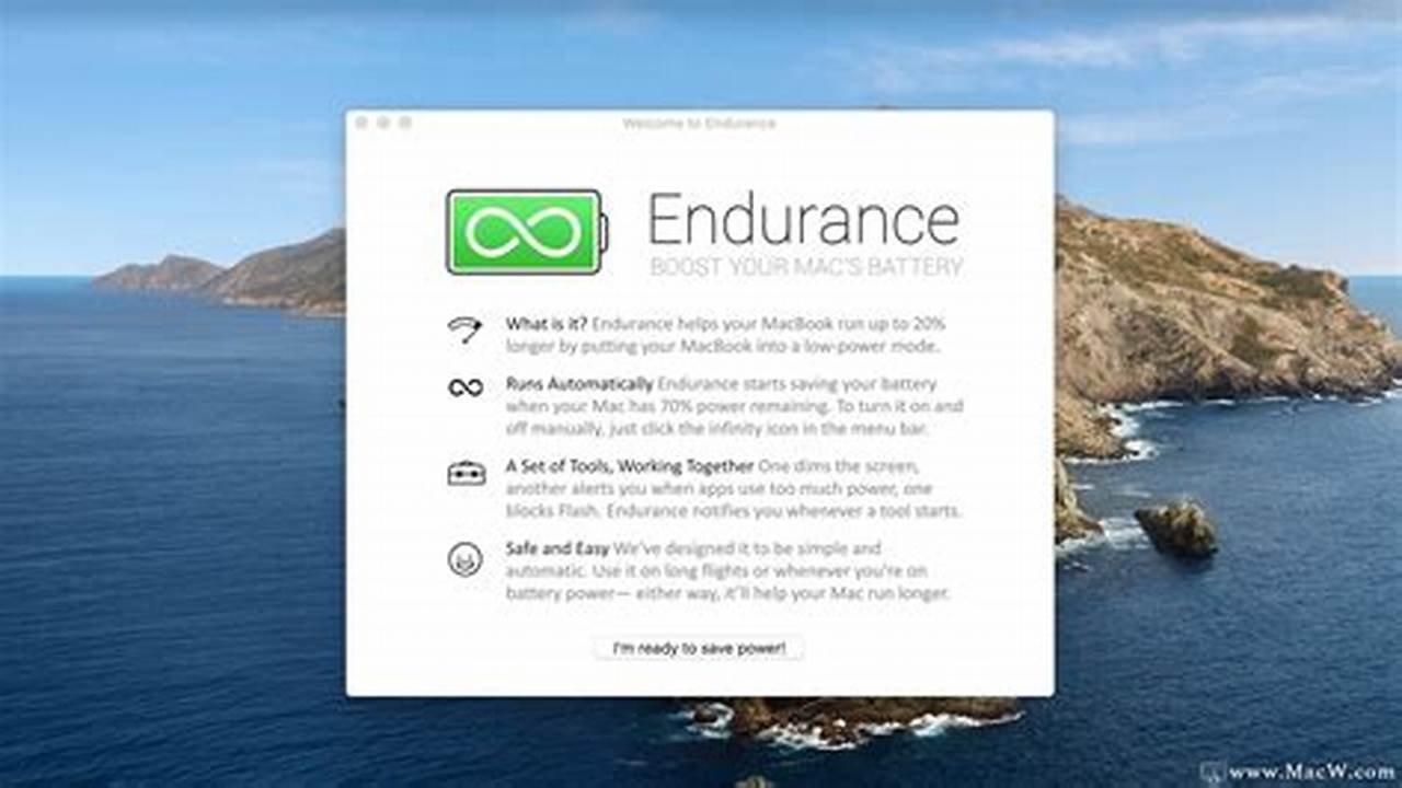 Endurance (macOS), Rekomendasi