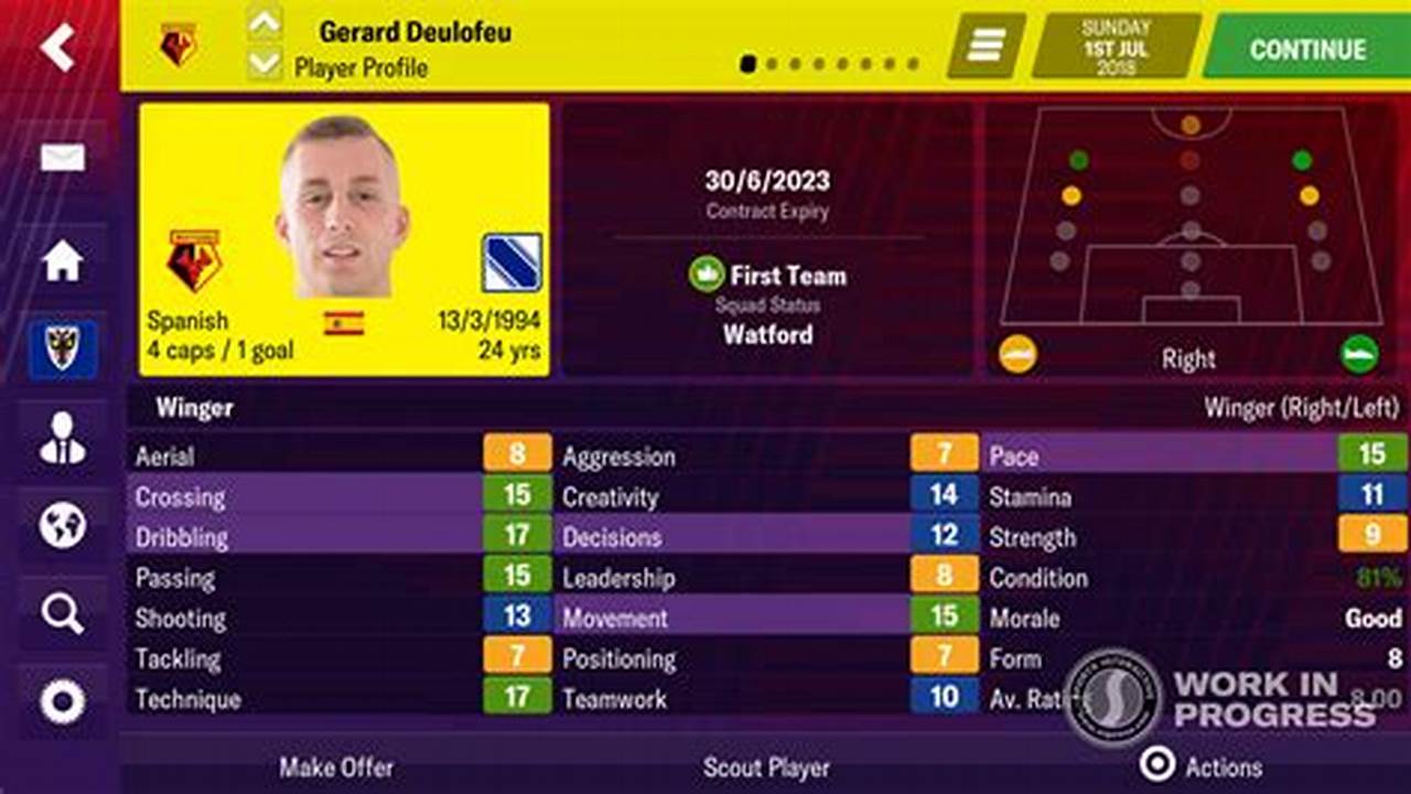 Football Manager 2019 Mobile, Rekomendasi