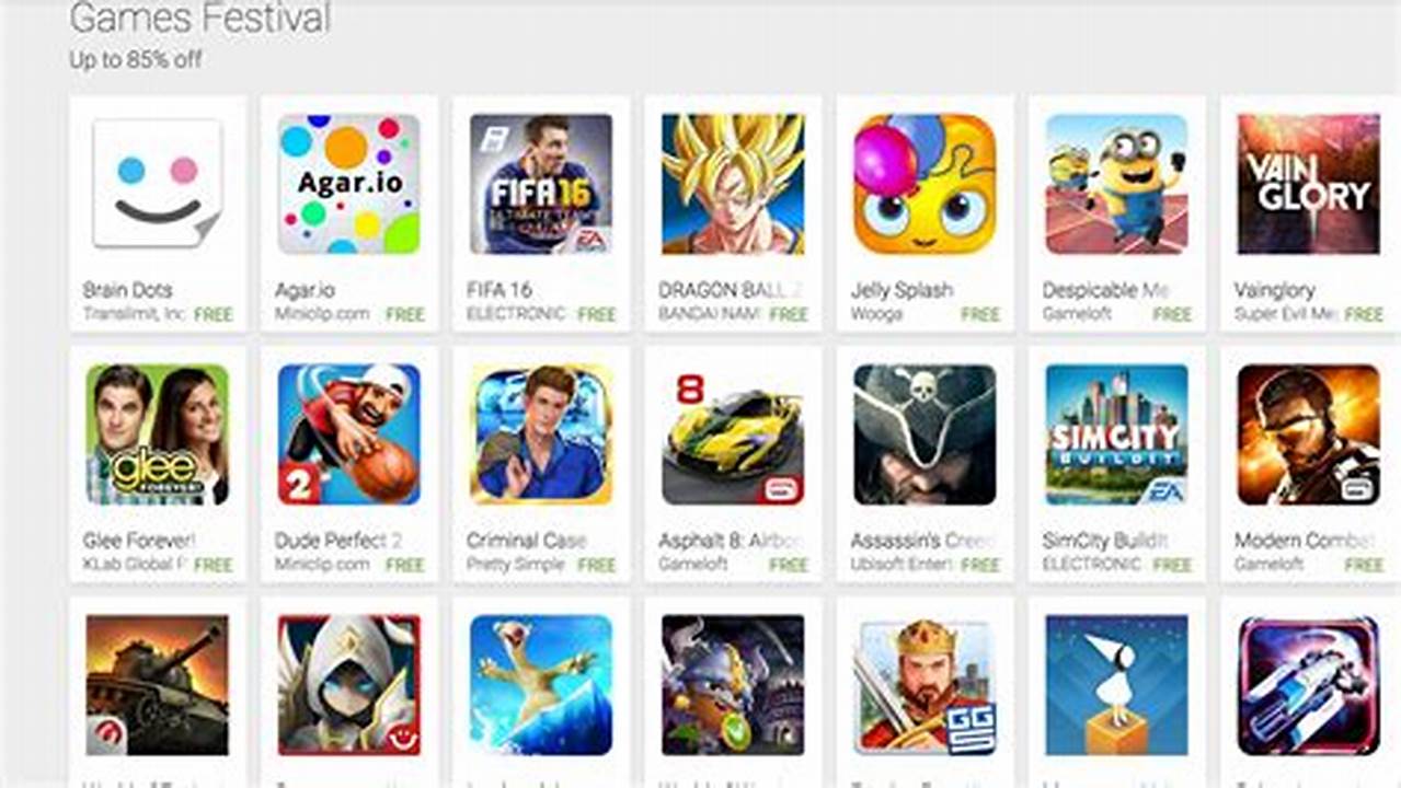 Google Play Games, Rekomendasi