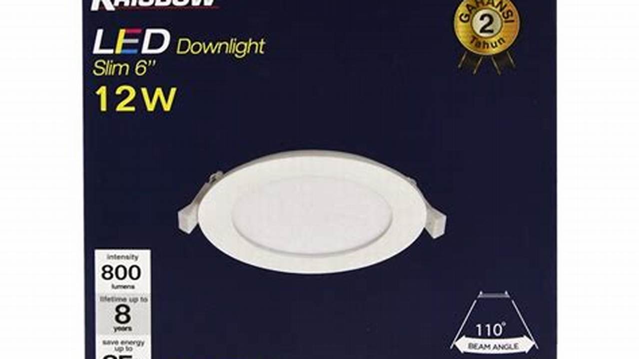 Krisbow LED Downlight 12W, Rekomendasi