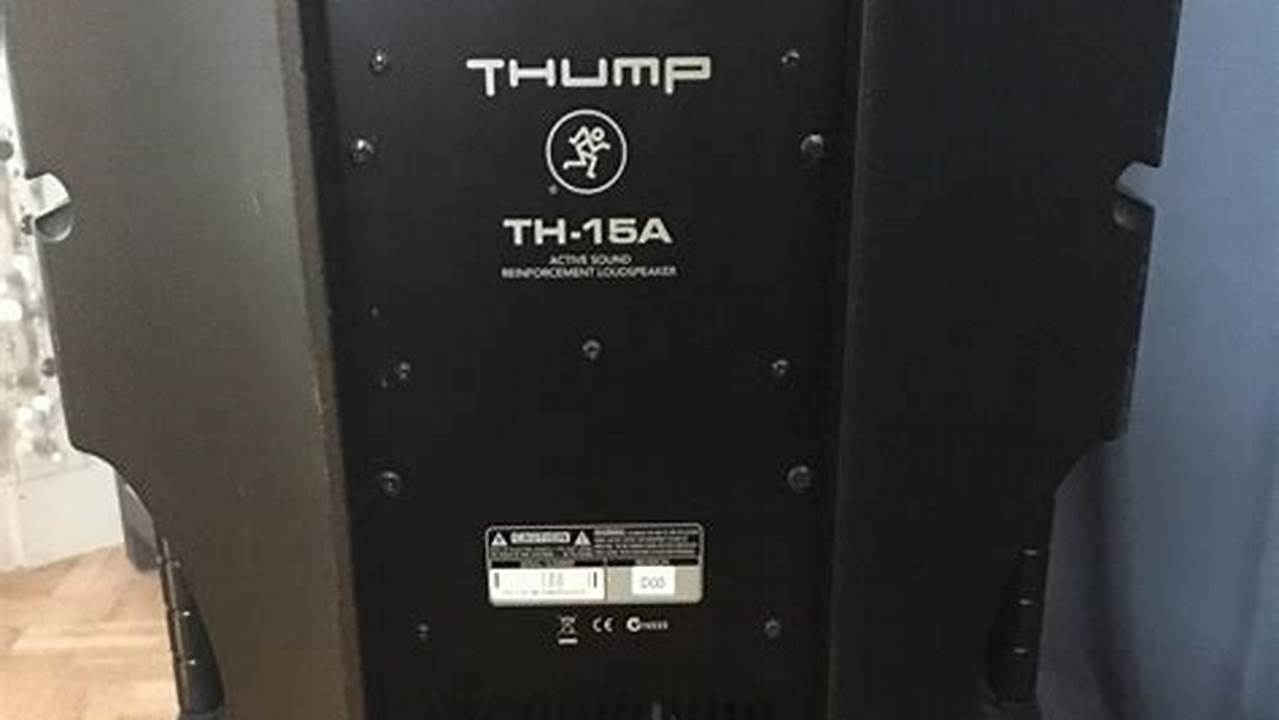 Mackie Thump15A, Rekomendasi